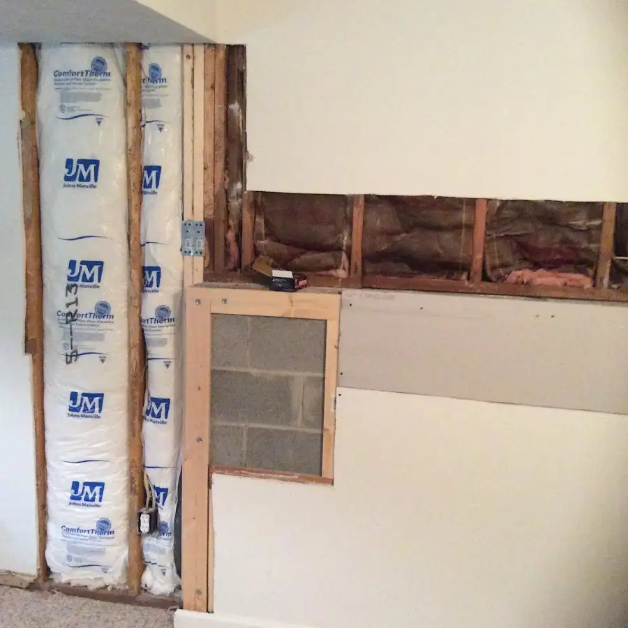 Wall insulation replacement during Structural Drying in Chesterfield